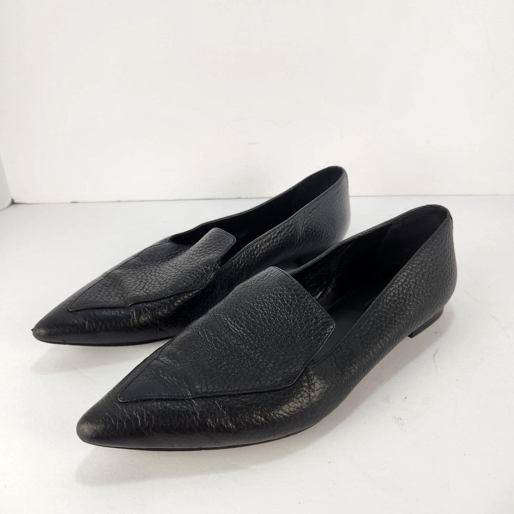 Everlane Women's 8.5 Black Leather Pointed Toe Loafers Flats Slip On Shoes